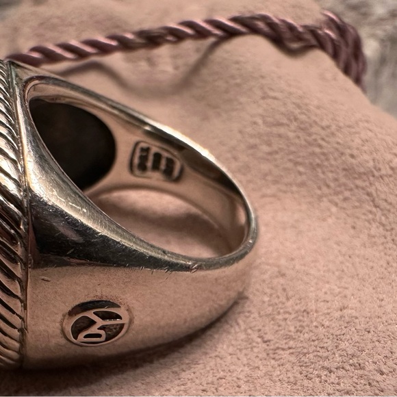 David Yurman Authentic Albion Smoky Qtz., Sterling Silver/18K Gold, Pave Diamond - Picture 10 of 11